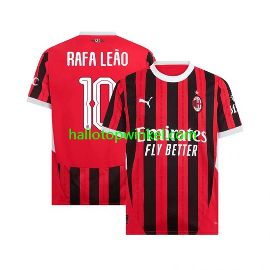 AC Milan Voetbalshirt UCL Font RAFA LEAO 10 Heren Thuis Tenue 2024-2025 Korte Mouw