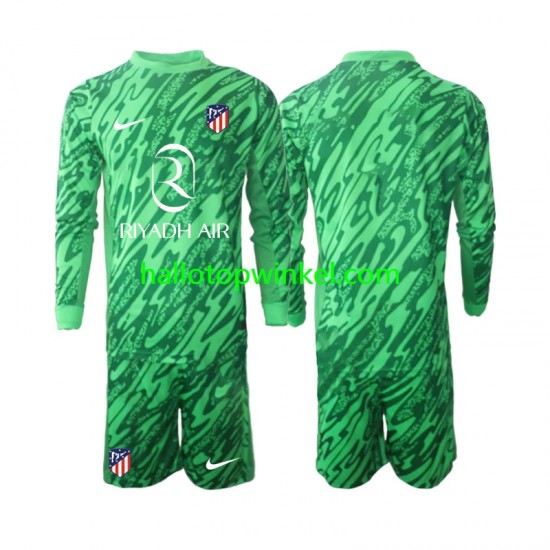 Atlético Madrid Voetbalshirt Doelman Kleuters/Kids Uit Tenue 2024-2025 Lange Mouw