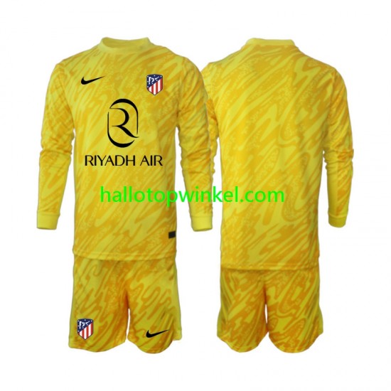 Atlético Madrid Voetbalshirt Doelman Kleuters/Kids Derde Tenue 2024-2025 Lange Mouw