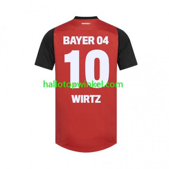 Bayer 04 Leverkusen Voetbalshirt Florian Wirtz 10 Heren Thuis Tenue 2024-2025 Korte Mouw