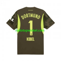 Borussia Dortmund Voetbalshirt Gregor Kobel 1 Doelman Heren Uit Tenue 2024-2025 Korte Mouw
