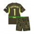 Borussia Dortmund Voetbalshirt Gregor Kobel 1 Doelman Kleuters/Kids Uit Tenue 2024-2025 Korte Mouw