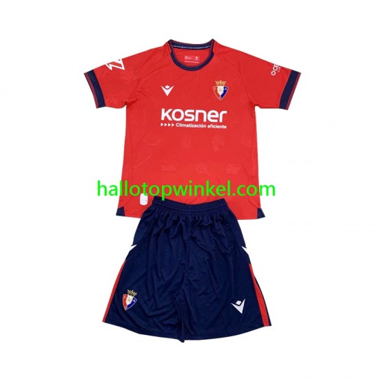 CA Osasuna Voetbalshirt Kleuters/Kids Thuis Tenue 2024-2025 Korte Mouw