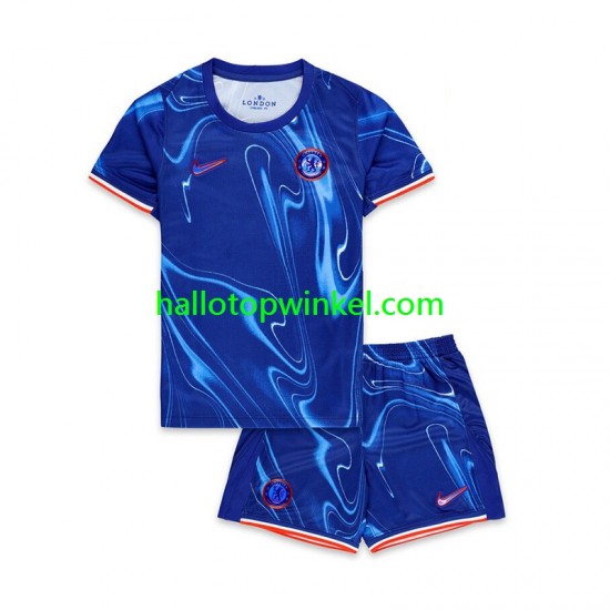 Chelsea Voetbalshirt Kleuters/Kids Thuis Tenue 2024-2025 Korte Mouw