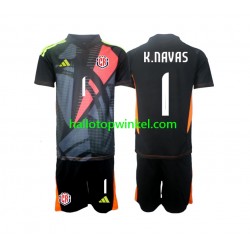 Costa Rica Voetbalshirt Keylor Navas 1 Doelman Kleuters/Kids Derde Tenue 2024 Korte Mouw