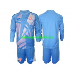Costa Rica Voetbalshirt Doelman Kleuters/Kids Thuis Tenue 2024 Lange Mouw