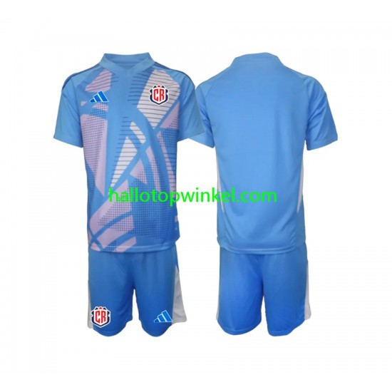 Costa Rica Voetbalshirt Doelman Kleuters/Kids Thuis Tenue 2024 Korte Mouw
