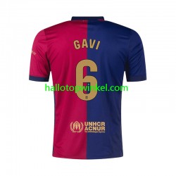 FC Barcelona Voetbalshirt GAVI 6 Heren Thuis Tenue 2024-2025 Korte Mouw
