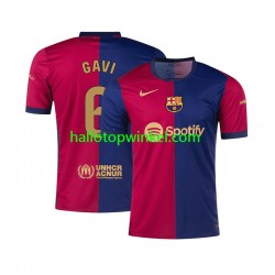 FC Barcelona Voetbalshirt GAVI 6 Heren Thuis Tenue 2024-2025 Korte Mouw