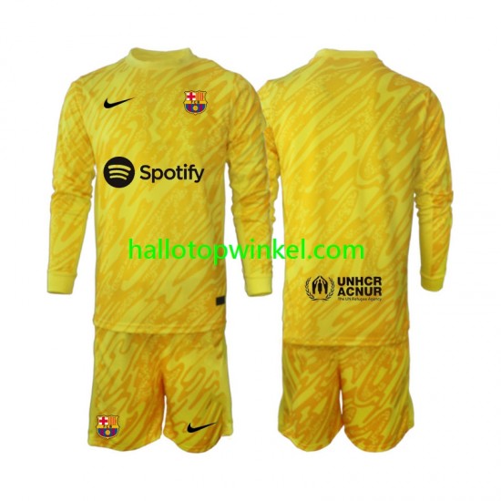 FC Barcelona Voetbalshirt Doelman Kleuters/Kids Uit Tenue 2024-2025 Lange Mouw