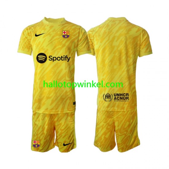 FC Barcelona Voetbalshirt Doelman Kleuters/Kids Uit Tenue 2024-2025 Korte Mouw