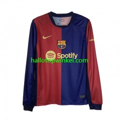 FC Barcelona Voetbalshirt Heren Thuis Tenue 2024-2025 Lange Mouw
