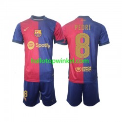 FC Barcelona Voetbalshirt UCL Font PEDRI 8 Kleuters/Kids Thuis Tenue 2024-2025 Korte Mouw