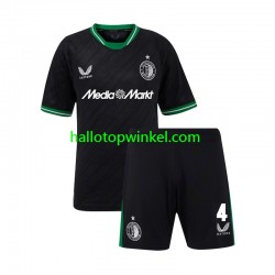 Feyenoord Rotterdam Voetbalshirt Lutsharel Geertruida 4 Kleuters/Kids Uit Tenue 2024-2025 Korte Mouw