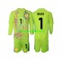 Duitsland Voetbalshirt Manuel Neuer 1 Doelman Kleuters/Kids Uit Tenue Euro 2024 Lange Mouw