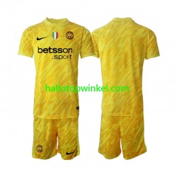 Inter Milan Voetbalshirt Doelman Kleuters/Kids Uit Tenue 2024-2025 Korte Mouw