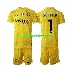 Inter Milan Voetbalshirt Yann Sommer 1 Doelman Kleuters/Kids Uit Tenue 2024-2025 Korte Mouw
