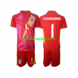 Italië Voetbalshirt Donnarumma 1 Doelman Kleuters/Kids Derde Tenue Euro 2024 Korte Mouw