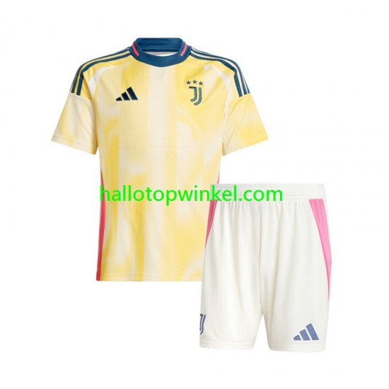 Juventus Voetbalshirt Kleuters/Kids Uit Tenue 2024-2025 Korte Mouw