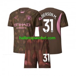 Manchester City Voetbalshirt Ederson M 31 Doelman Kleuters/Kids Thuis Tenue 2024-2025 Korte Mouw