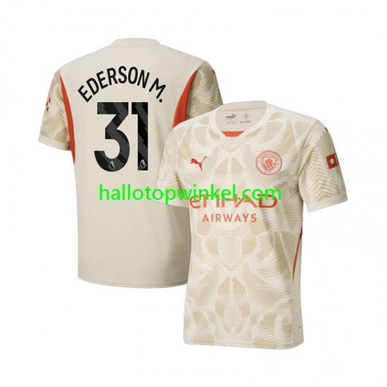 Manchester City Voetbalshirt Ederson M 31 Doelman Heren Derde Tenue 2024-2025 Korte Mouw