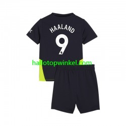Manchester City Voetbalshirt Haaland 9 Kleuters/Kids Uit Tenue 2024-2025 Korte Mouw