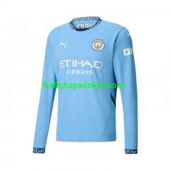 Manchester City Voetbalshirt Heren Thuis Tenue 2024-2025 Lange Mouw