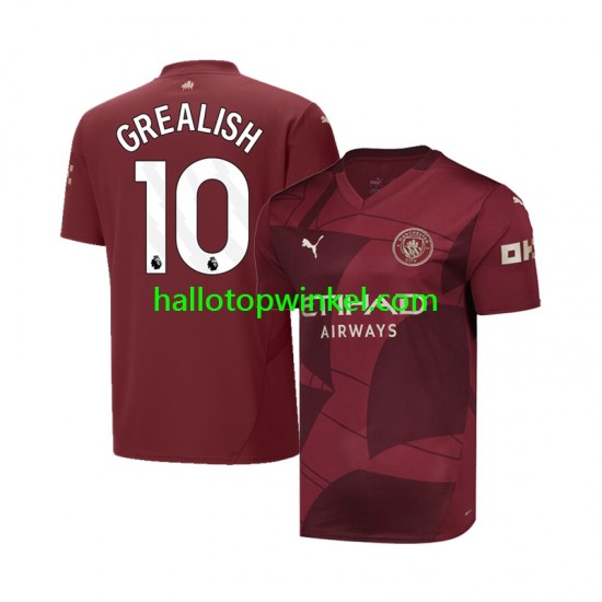 Manchester City Voetbalshirt Jack Grealish 10 Heren Derde Tenue 2024-2025 Korte Mouw