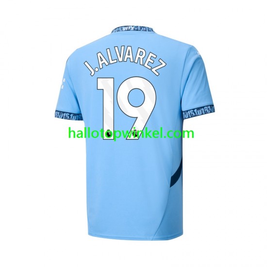 Manchester City Voetbalshirt Julian Alvarez 19 Heren Thuis Tenue 2024-2025 Korte Mouw
