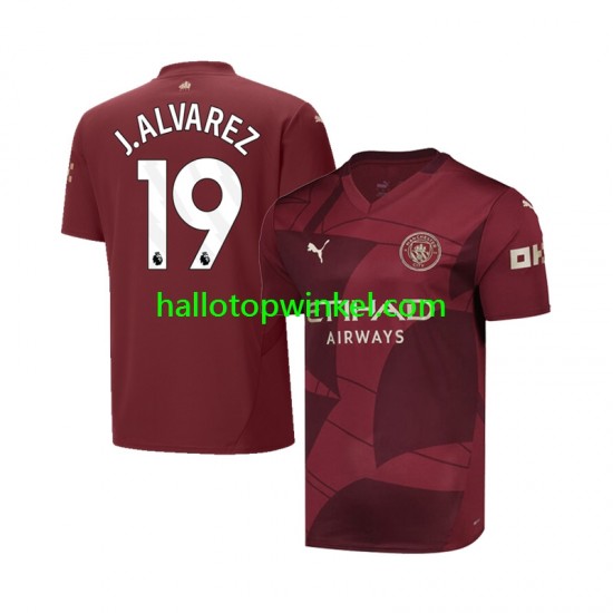 Manchester City Voetbalshirt Julian Alvarez 19 Heren Derde Tenue 2024-2025 Korte Mouw