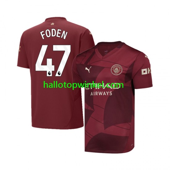 Manchester City Voetbalshirt Phil Foden 47 Heren Derde Tenue 2024-2025 Korte Mouw