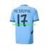 Manchester City Voetbalshirt UCL Font DE BRUYNE 17 Heren Thuis Tenue 2024-2025 Korte Mouw