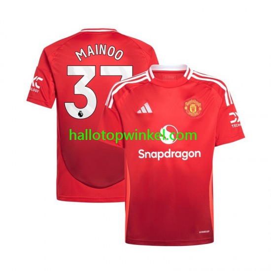 Manchester United Voetbalshirt Kobbie Mainoo 37 Heren Thuis Tenue 2024-2025 Korte Mouw
