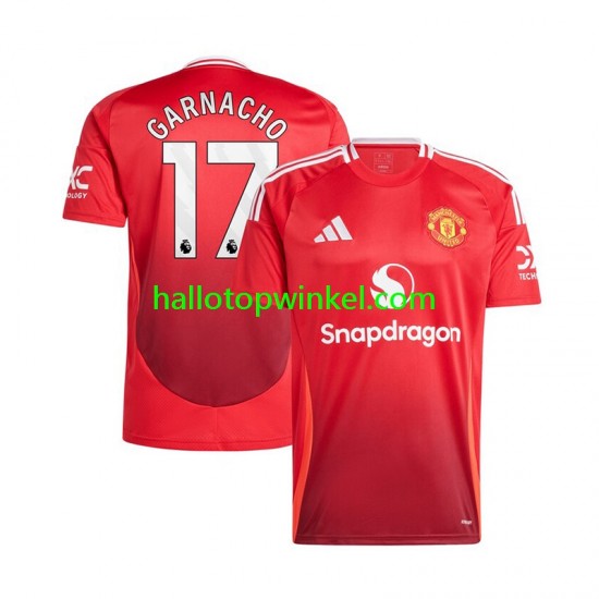 Manchester United Voetbalshirt Alejandro Garnacho 17 Heren Thuis Tenue 2024-2025 Korte Mouw
