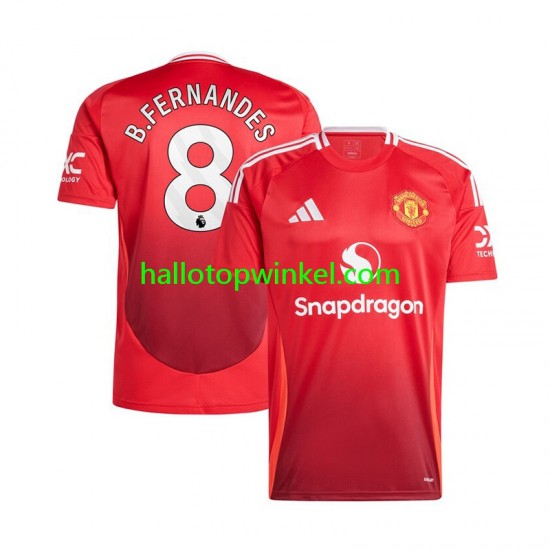 Manchester United Voetbalshirt Bruno Fernandes 8 Heren Thuis Tenue 2024-2025 Korte Mouw