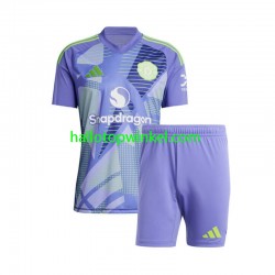 Manchester United Voetbalshirt Doelman Kleuters/Kids Thuis Tenue 2024-2025 Korte Mouw