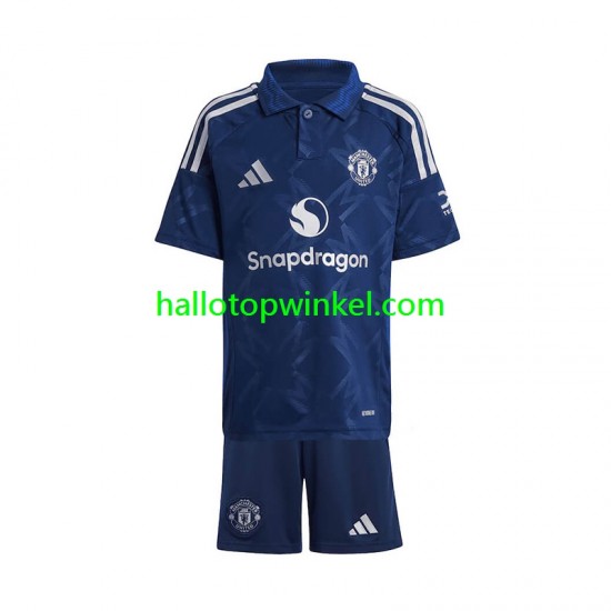 Manchester United Voetbalshirt Kleuters/Kids Uit Tenue 2024-2025 Korte Mouw