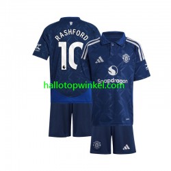 Manchester United Voetbalshirt Marcus Rashford 10 Kleuters/Kids Uit Tenue 2024-2025 Korte Mouw