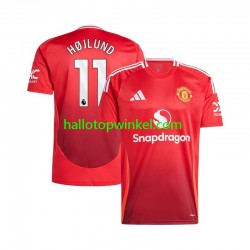 Manchester United Voetbalshirt Rasmus Hojlund 11 Heren Thuis Tenue 2024-2025 Korte Mouw