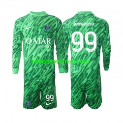 Paris Saint-Germain Voetbalshirt Gianluigi Donnarumma 99 Doelman Kleuters/Kids Uit Tenue 2024-2025 Lange Mouw