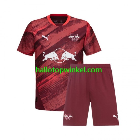 RB Leipzig Voetbalshirt Kleuters/Kids Uit Tenue 2024-2025 Korte Mouw