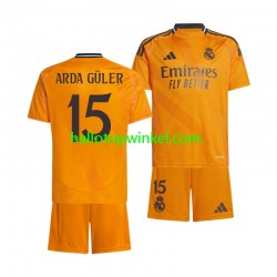 Real Madrid Voetbalshirt Arda Guler 15 Kleuters/Kids Uit Tenue 2024-2025 Korte Mouw