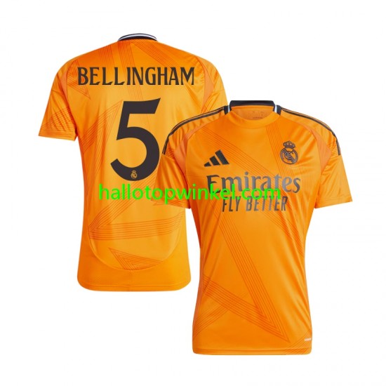 Real Madrid Voetbalshirt BELLINGHAM 5 Heren Uit Tenue 2024-2025 Korte Mouw