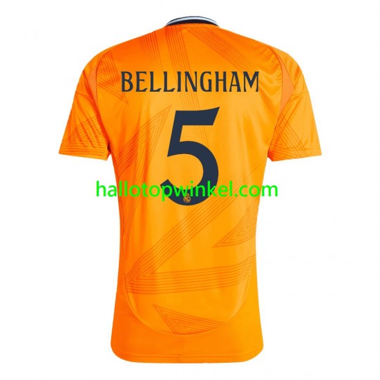 Real Madrid Voetbalshirt BELLINGHAM 5 Heren Uit Tenue 2024-2025 Korte Mouw