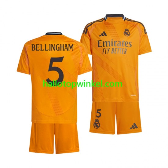 Real Madrid Voetbalshirt BELLINGHAM 5 Kleuters/Kids Uit Tenue 2024-2025 Korte Mouw