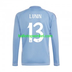 Real Madrid Voetbalshirt Andriy Lunin 13 Doelman Heren Thuis Tenue 2024-2025 Lange Mouw