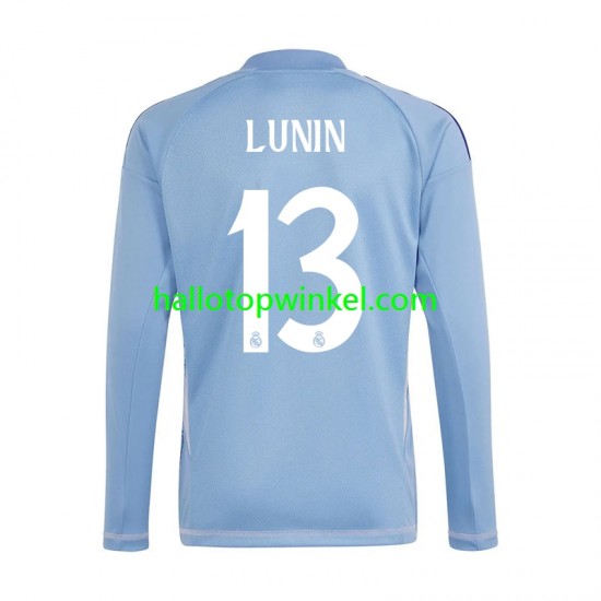 Real Madrid Voetbalshirt Andriy Lunin 13 Doelman Heren Thuis Tenue 2024-2025 Lange Mouw