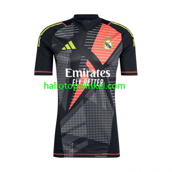 Real Madrid Voetbalshirt Doelman Heren Uit Tenue 2024-2025 Korte Mouw