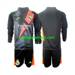 Real Madrid Voetbalshirt Doelman Kleuters/Kids Uit Tenue 2024-2025 Lange Mouw