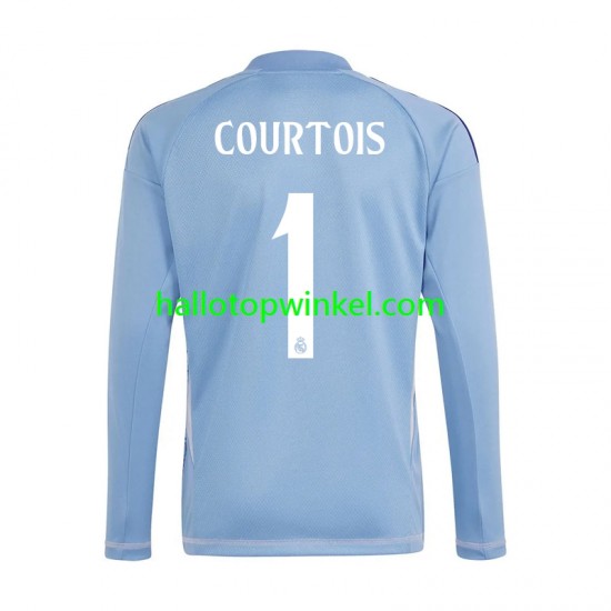 Real Madrid Voetbalshirt Thibaut Courtois 1 Doelman Heren Thuis Tenue 2024-2025 Lange Mouw